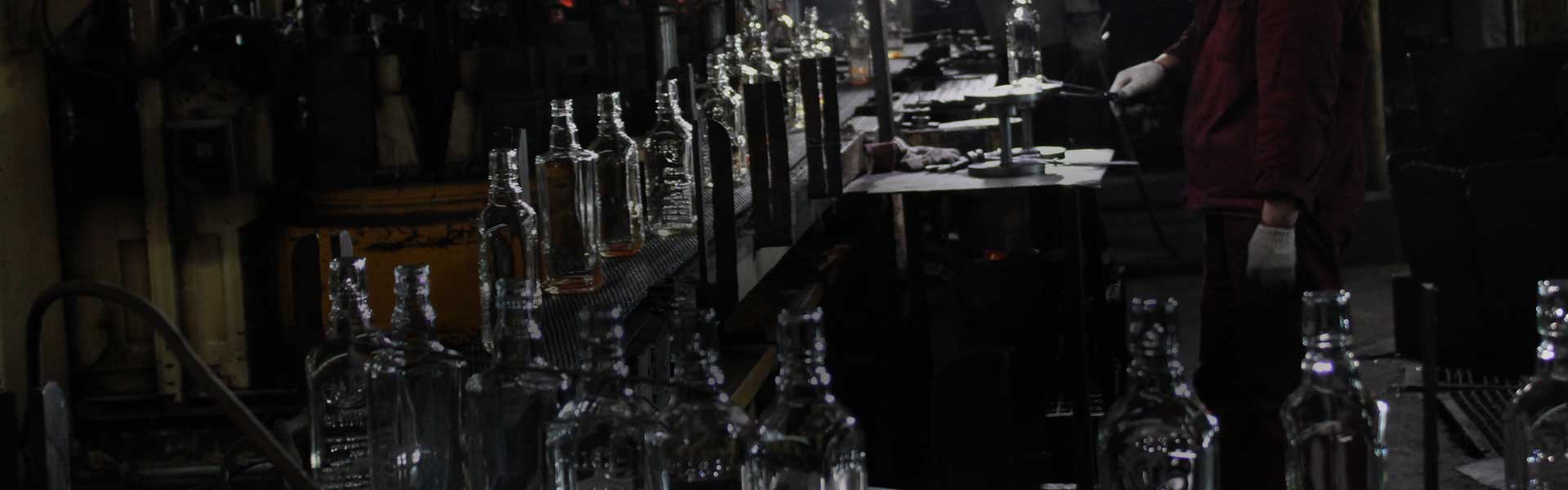 Bouteilles de liqueur en verre