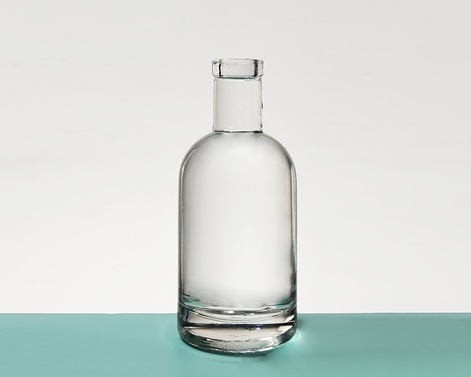 Finition liège de forme ronde 200ml belle bouteille en verre de gin