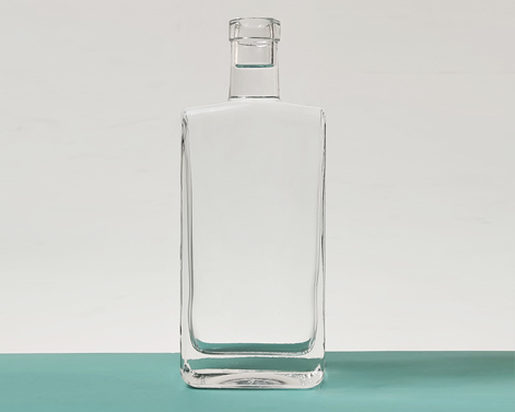 GPI Finition rectangulaire 350ml Flint Verre Extra Blanc Bouteille de Gin Vodka