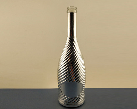 Bouteilles de luxe en verre de champagne de couleur or 750ml