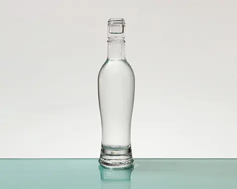 200ml Forme Ronde Haut Base Épaisse Extra Blanc Flint Verre Rhum Bouteille