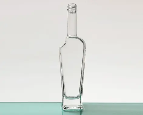 Bouteille de brandy en verre extra blanc, forme unique 375ml