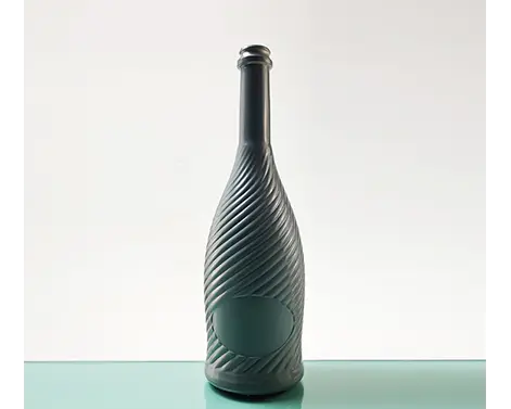 Bouteille de vin de couleur foncée de conception spéciale de 750ml