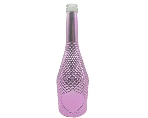 Bouteille de champagne électroplaquée en relief à la mode 75cl