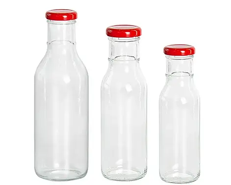250ml cylindre rond Flint Sauce piquante bouteille en verre