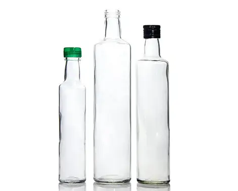 500ml rond vide Flint Extra Blanc Bouteille en verre d'huile d'olive