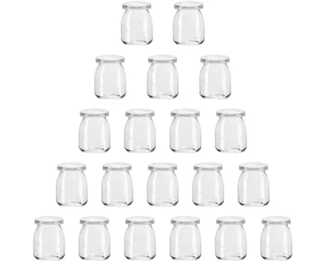 100ml pot de yaourt en verre de silex normal