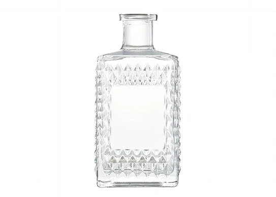 750ml Custmoisé Forme Unique Solide Couleur Verre Rectangle Tequila Bouteille