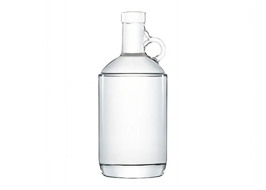 Bouteille de vodka en verre haute silex vide de forme unique de 750ml