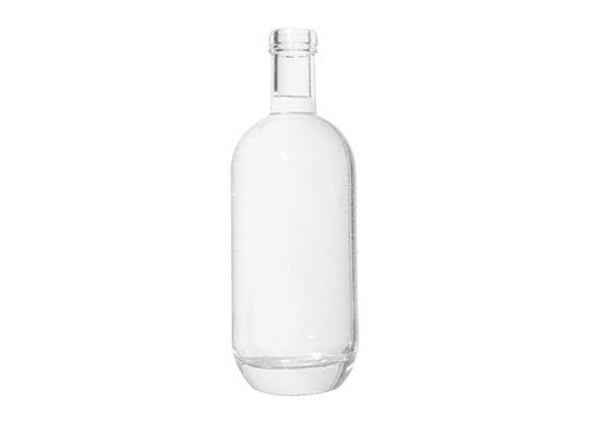 Conteneur en verre premium de 750ml présentant la vraie couleur des esprits