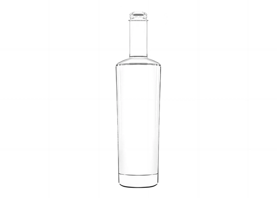 750ml verre emballage GPI finition forme ronde bouteilles de spiritueux de grande taille