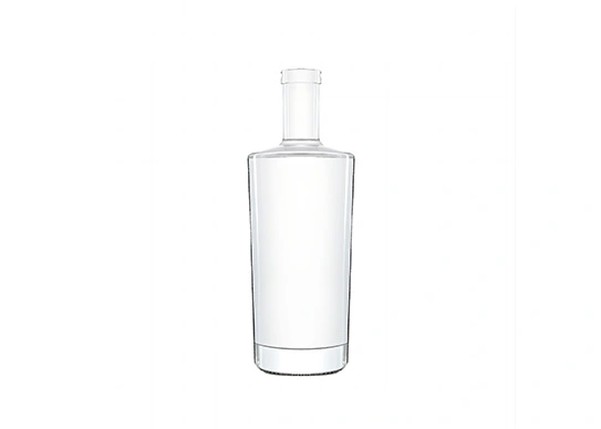 Bouteille en verre de liqueur 700ml Haut de liège de forme ronde