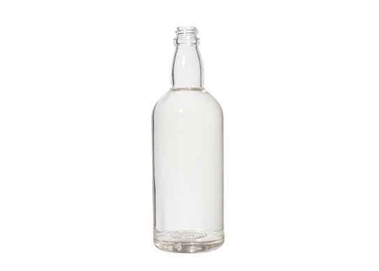 Bouteille de verre Shandong Bouteille de whisky vide Finition de bouchon de vis