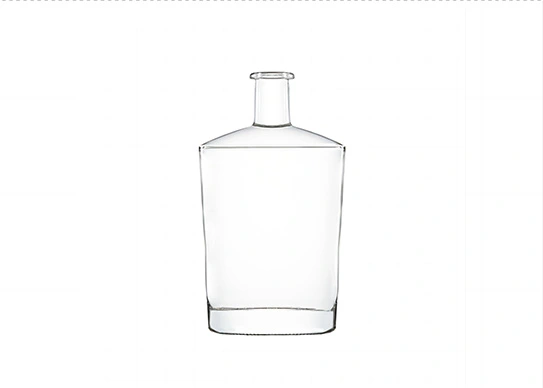 Bouteille en verre plat ovale exportation vers l'Europe
