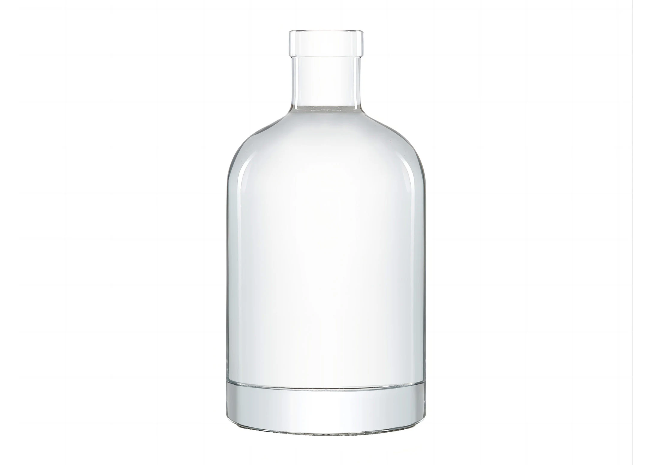 Bouteille en verre d'emballage d'alcool rond cylindre