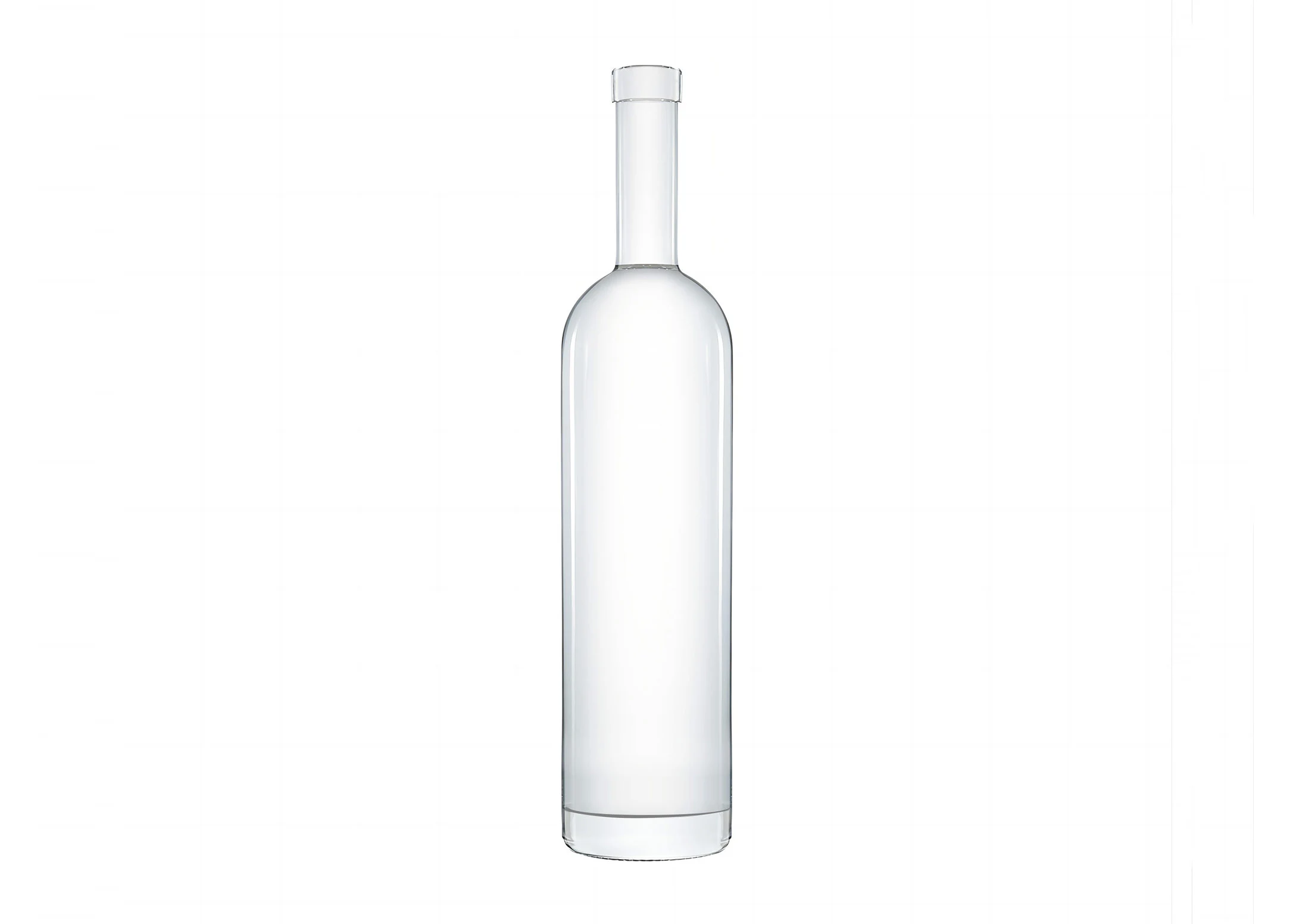 Haut de barre de bouteille en verre de vodka 500ml