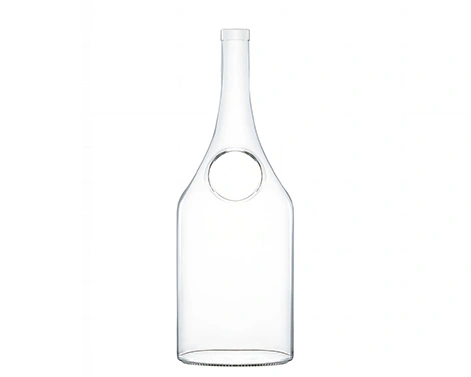 Bouteille de spiritueux brandy à fond mince ovale de 1000ml Premium