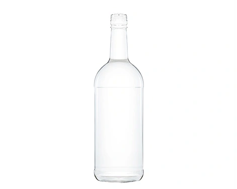 1000ml Bouteille en verre ronde haute silex emballage