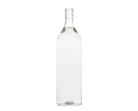 1000ml Bouteille de liqueur en verre carré bouchon Ropp