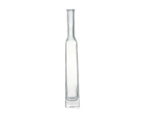 Bouteille en verre carrée de 200ml premium avec base épaisse et bouchon de liège-Élégant et durable